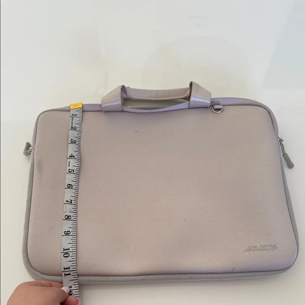 Silver Laptop Briefcase with Padded Handle